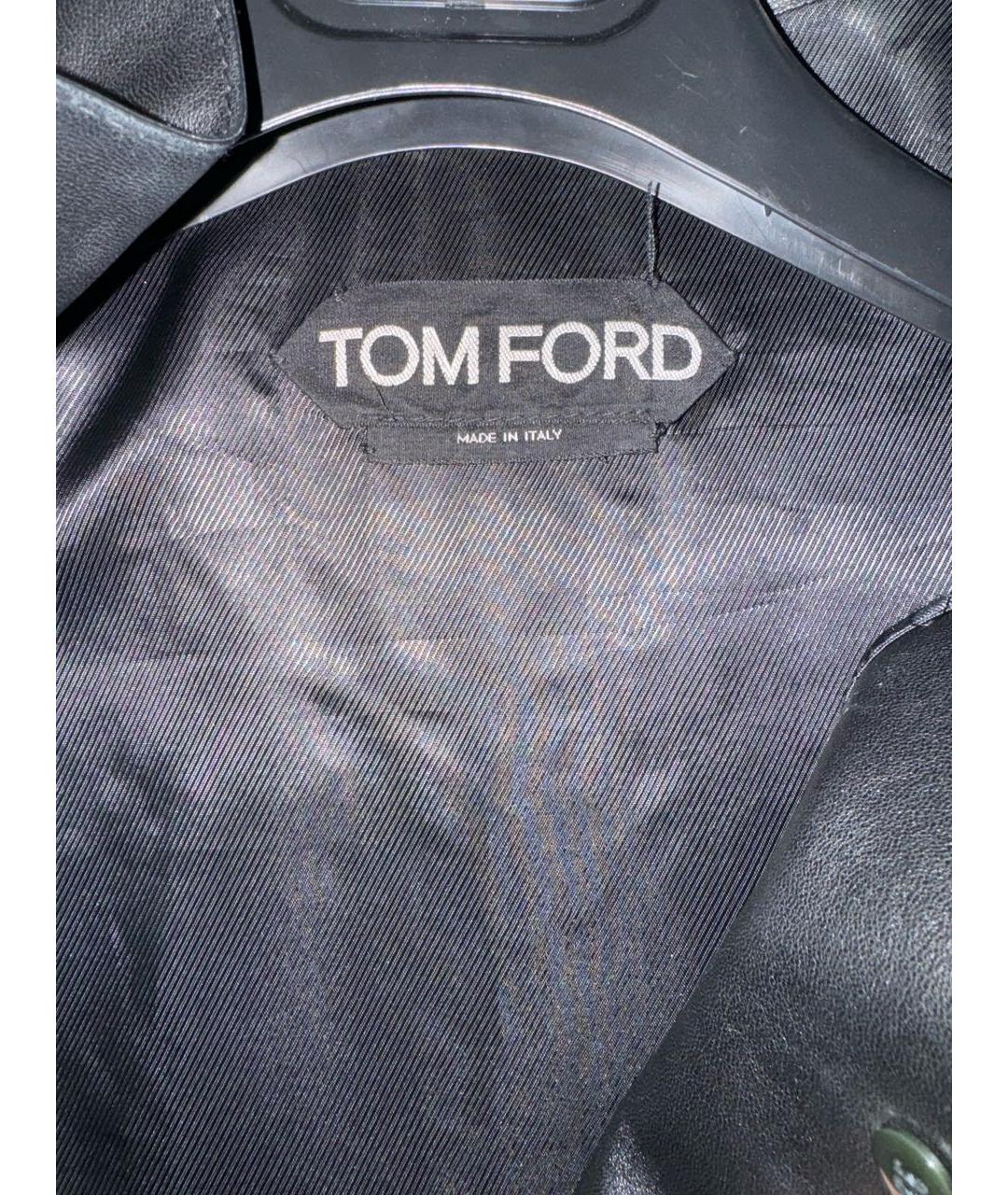 TOM FORD Черная кожаная куртка, фото 4