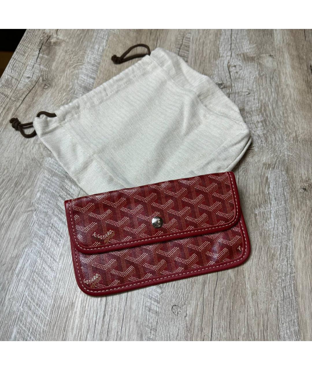 GOYARD Красный кошелек, фото 2