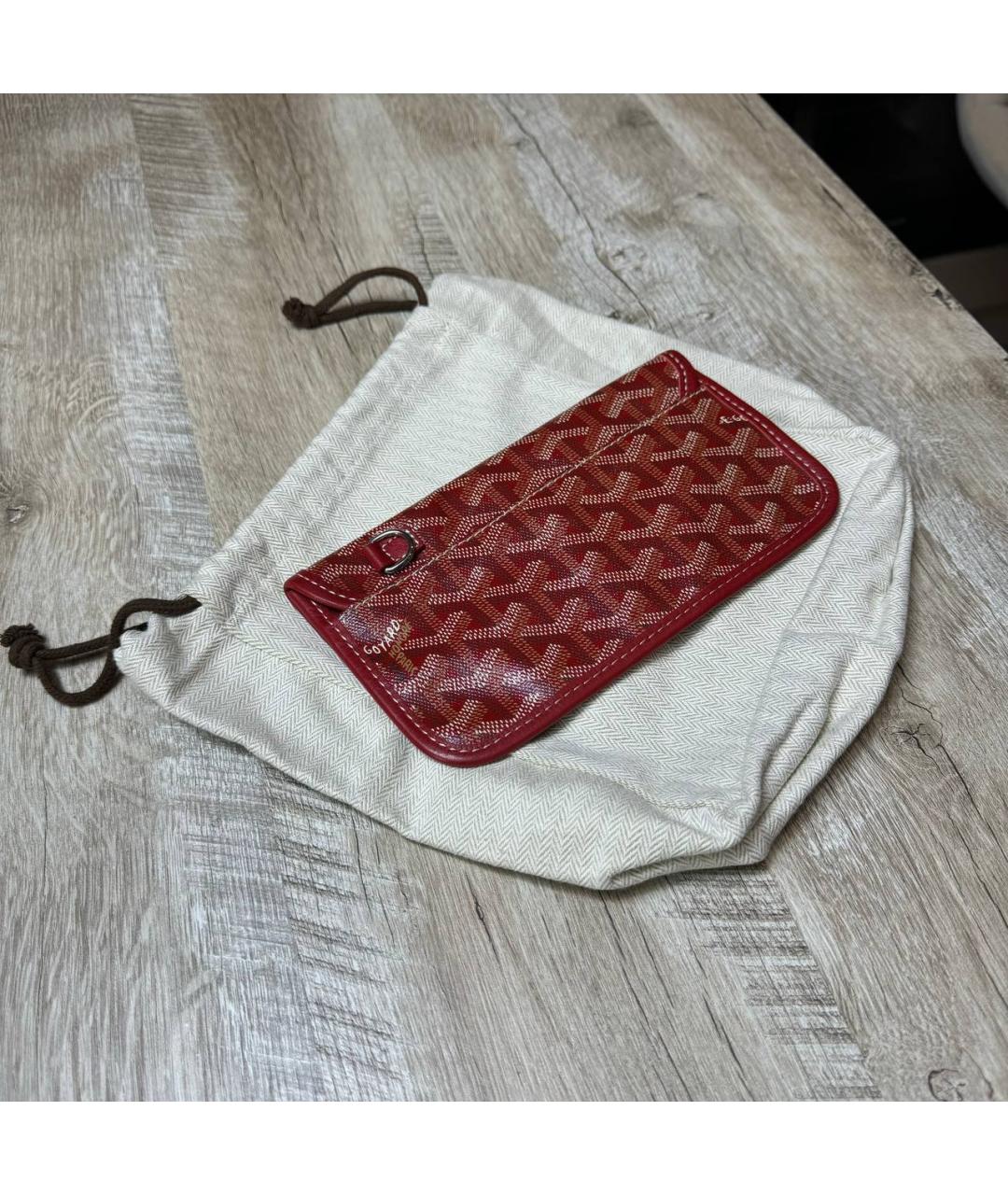GOYARD Красный кошелек, фото 3