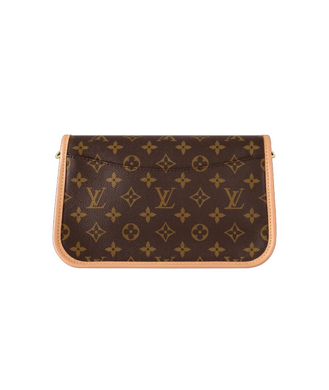 LOUIS VUITTON Коричневая кожаная сумка через плечо, фото 3