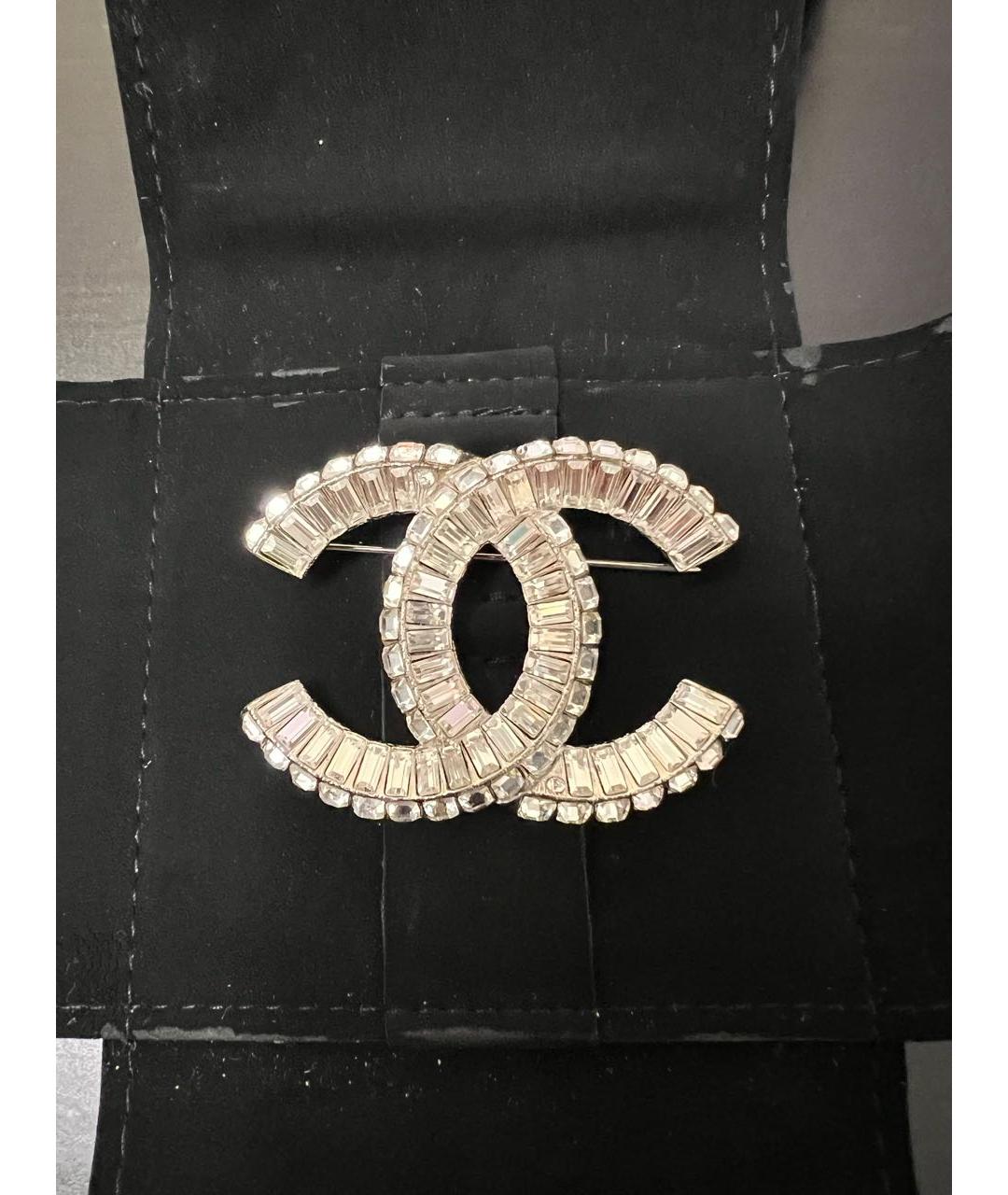 CHANEL Серебряная металлическая булавка / брошь, фото 4