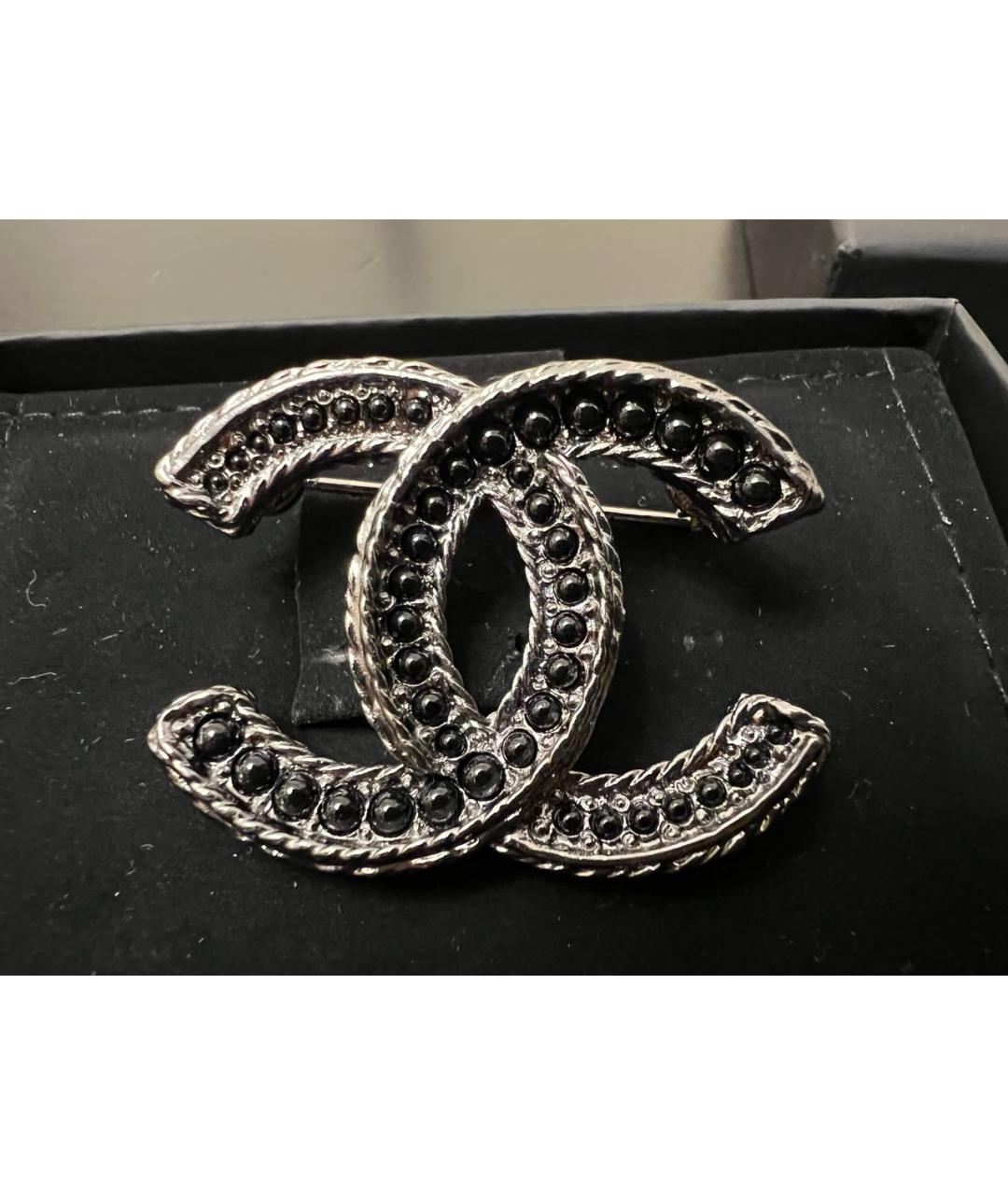 CHANEL Серебряная металлическая булавка / брошь, фото 6