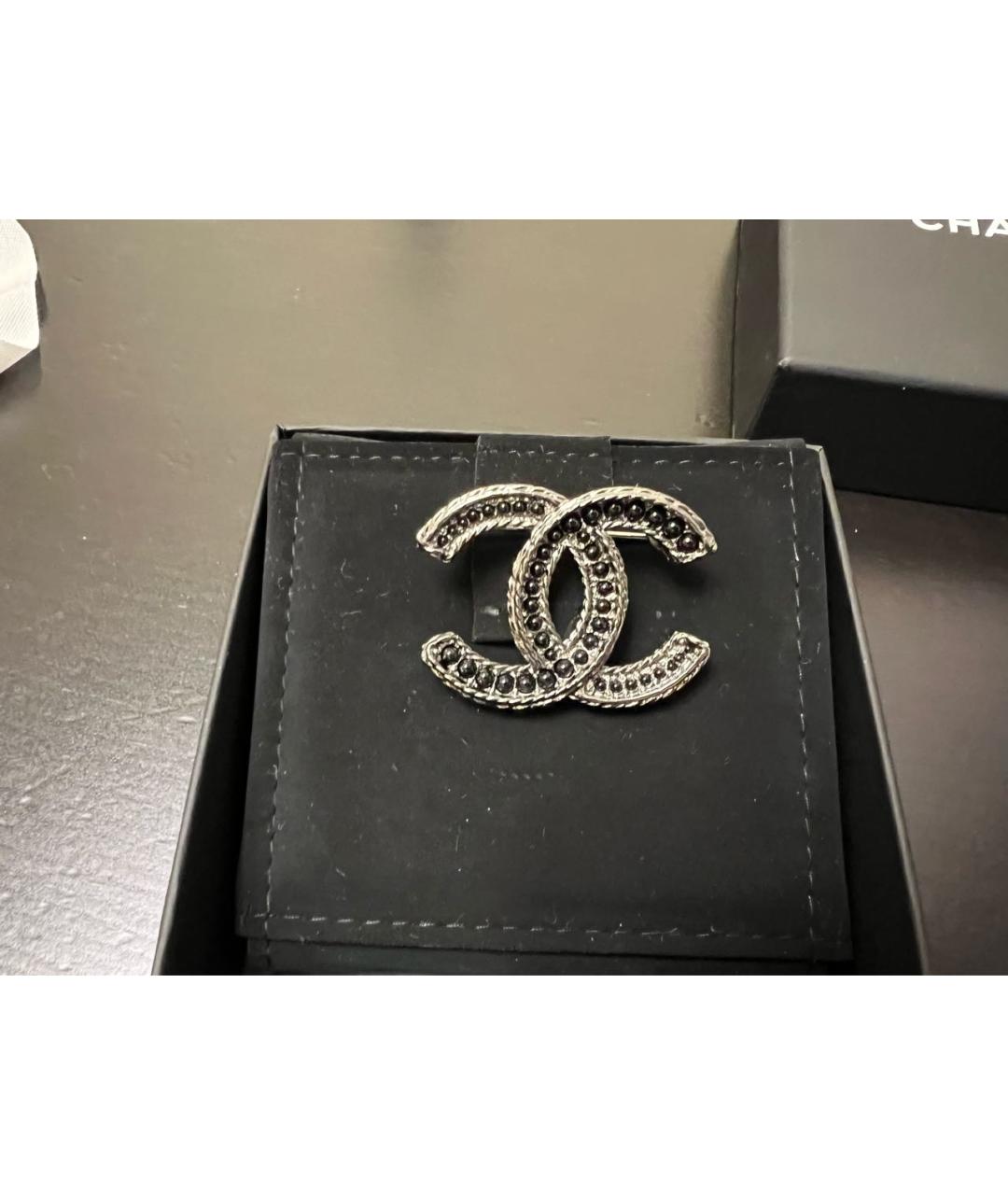 CHANEL Серебряная металлическая булавка / брошь, фото 3