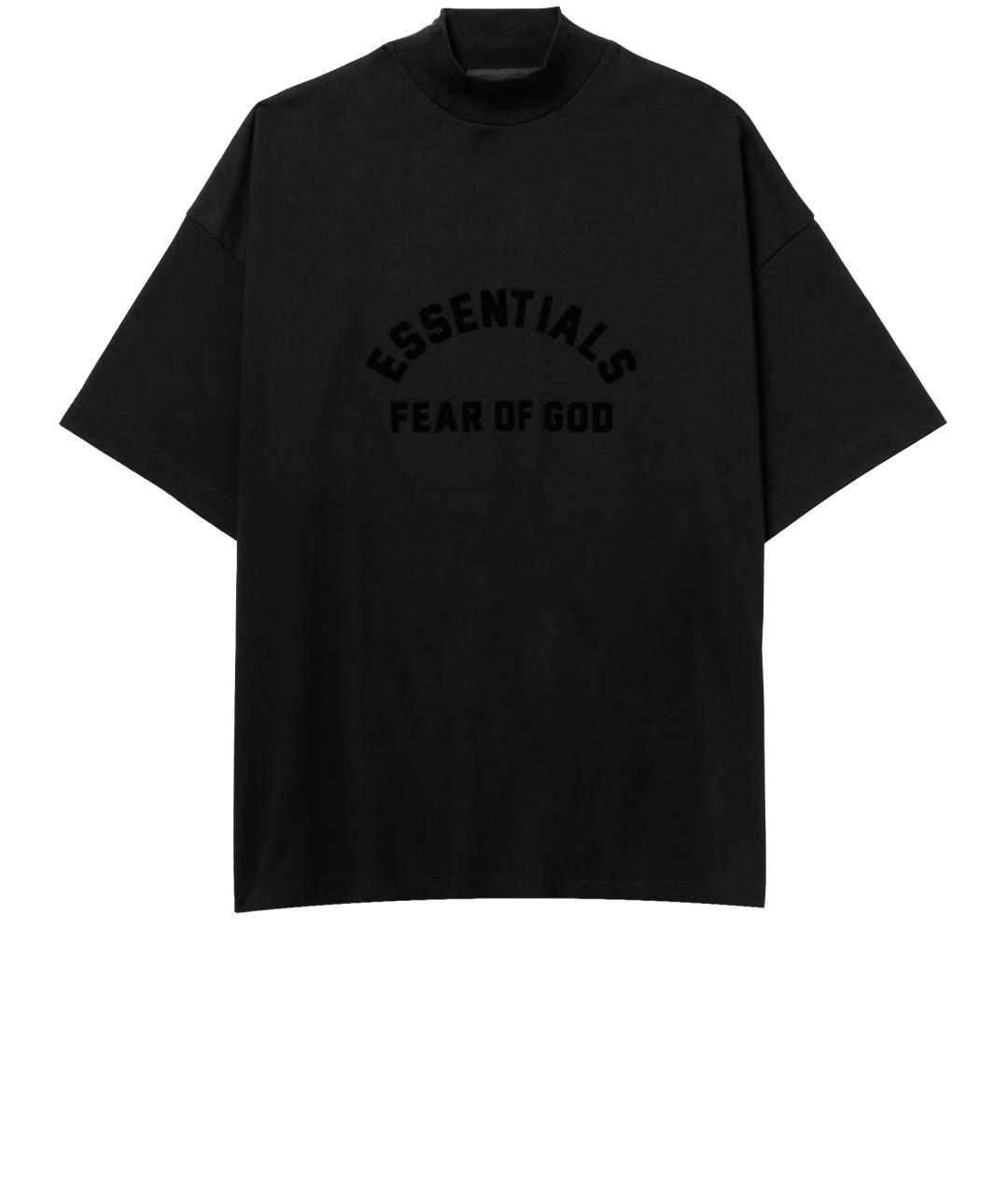 FEAR OF GOD ESSENTIALS Черная хлопковая футболка, фото 1