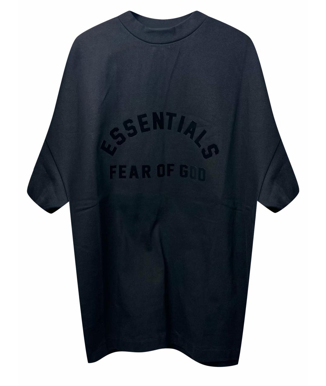 FEAR OF GOD ESSENTIALS Черная хлопковая футболка, фото 1