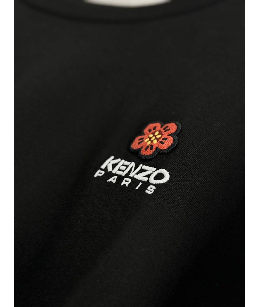 KENZO Черная хлопковая футболка, фото 5