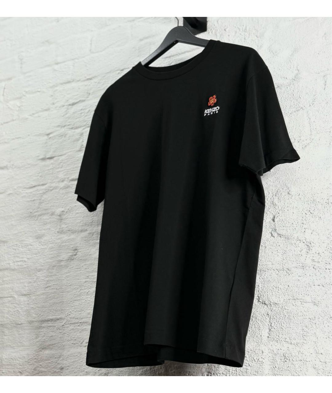 KENZO Черная хлопковая футболка, фото 3