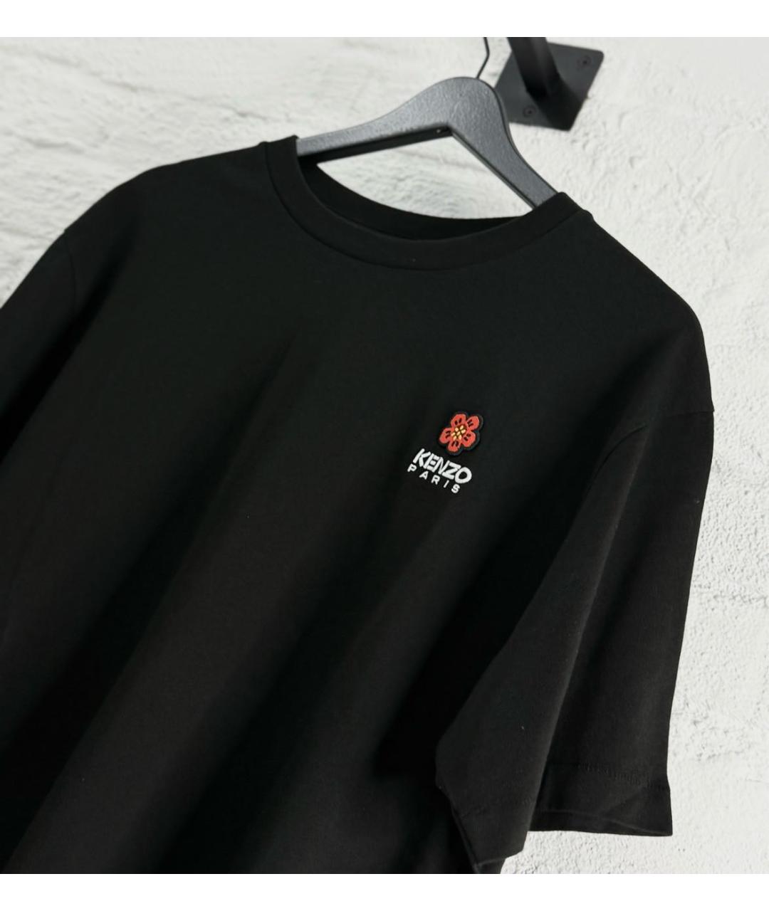 KENZO Черная хлопковая футболка, фото 4