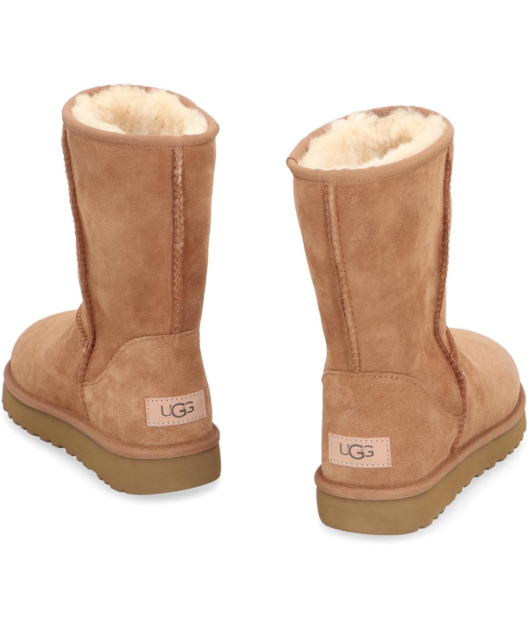 UGG AUSTRALIA Бежевые кожаные ботинки, фото 4