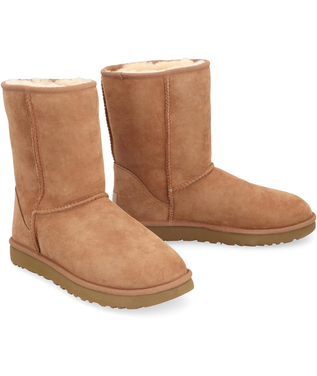 UGG AUSTRALIA Бежевые кожаные ботинки, фото 3