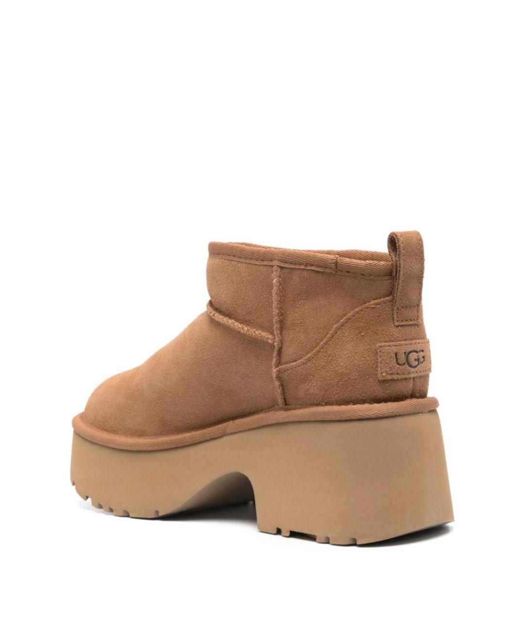 UGG AUSTRALIA Бежевые кожаные ботинки, фото 2