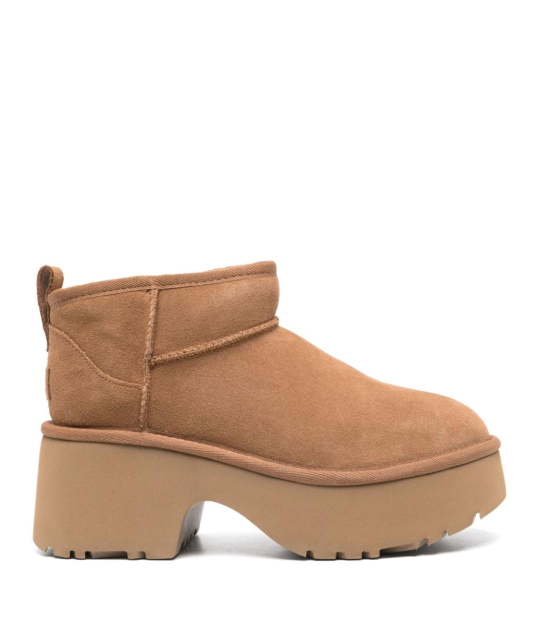 UGG AUSTRALIA Бежевые кожаные ботинки, фото 1