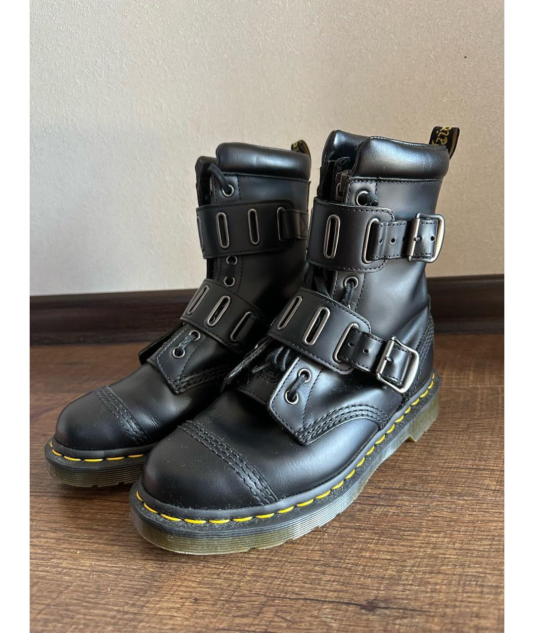 DR. MARTENS Черные кожаные ботинки, фото 6