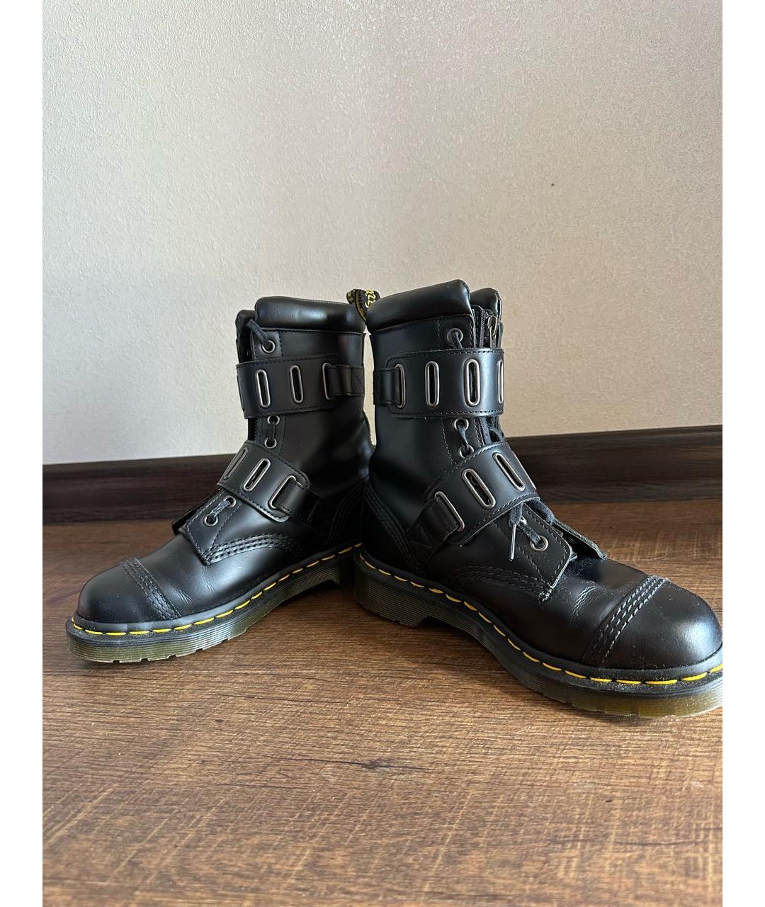 DR. MARTENS Черные кожаные ботинки, фото 3