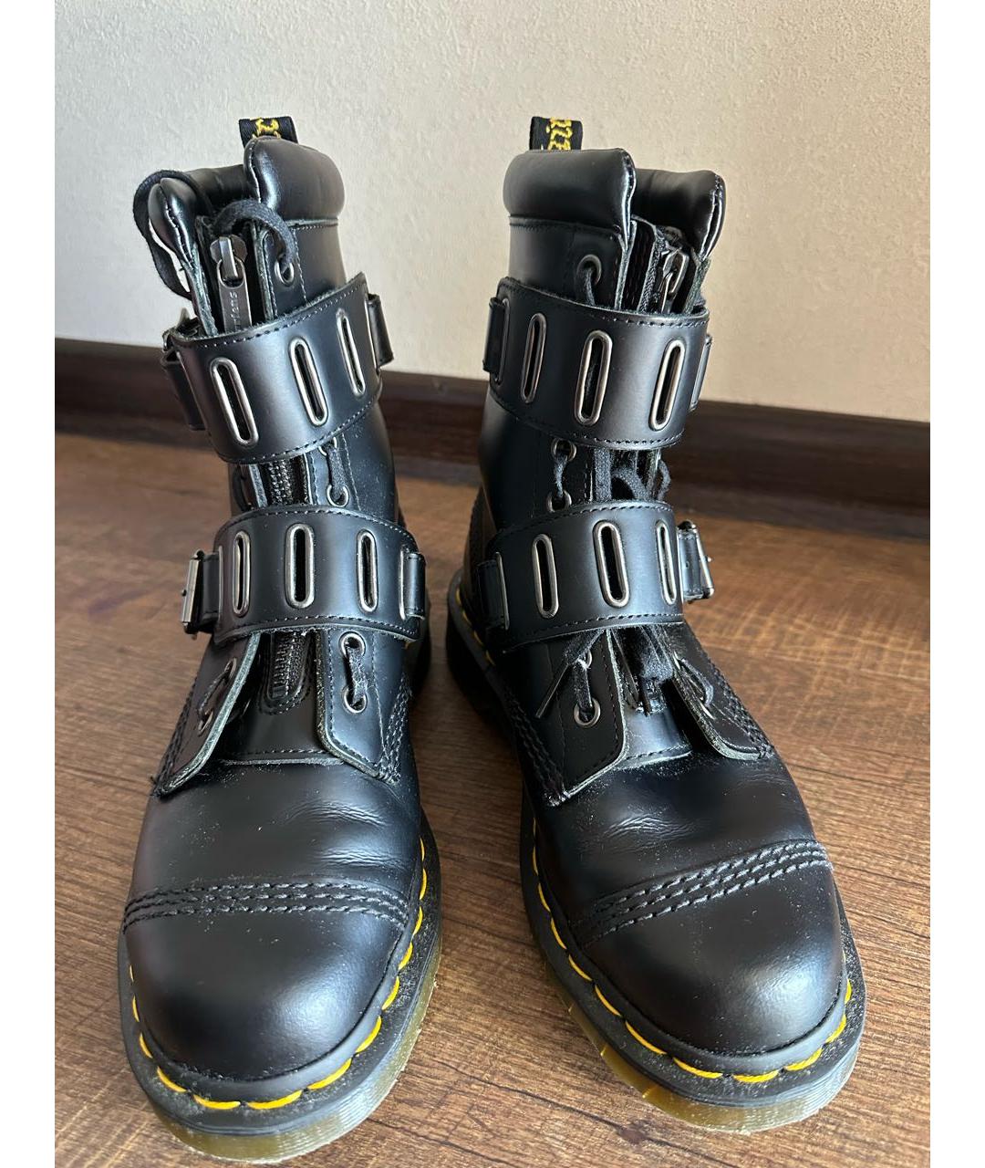 DR. MARTENS Черные кожаные ботинки, фото 2