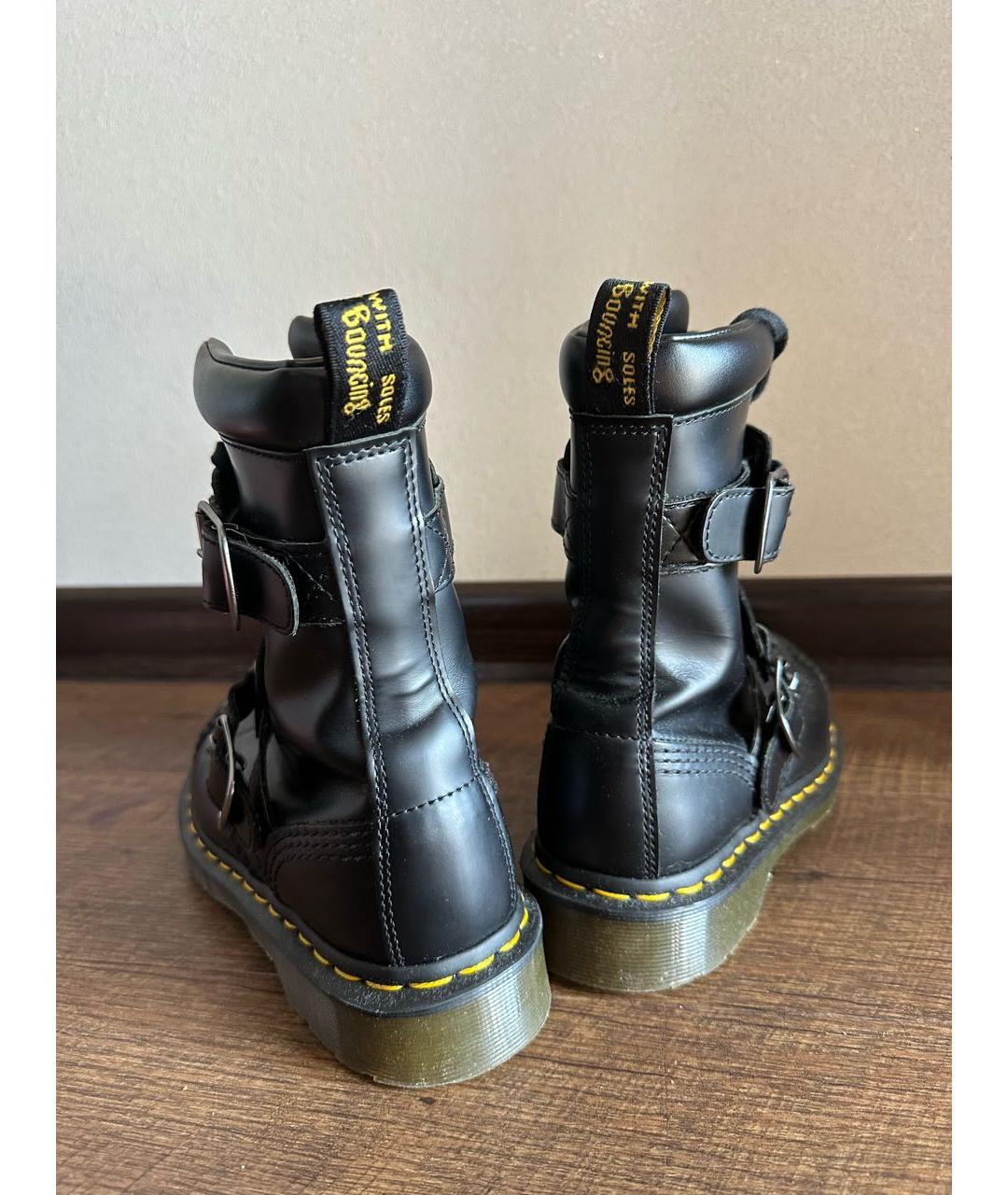 DR. MARTENS Черные кожаные ботинки, фото 4