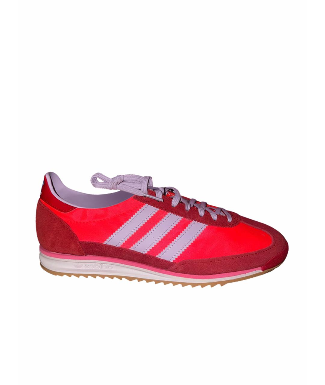 ADIDAS Красные текстильные кроссовки, фото 1