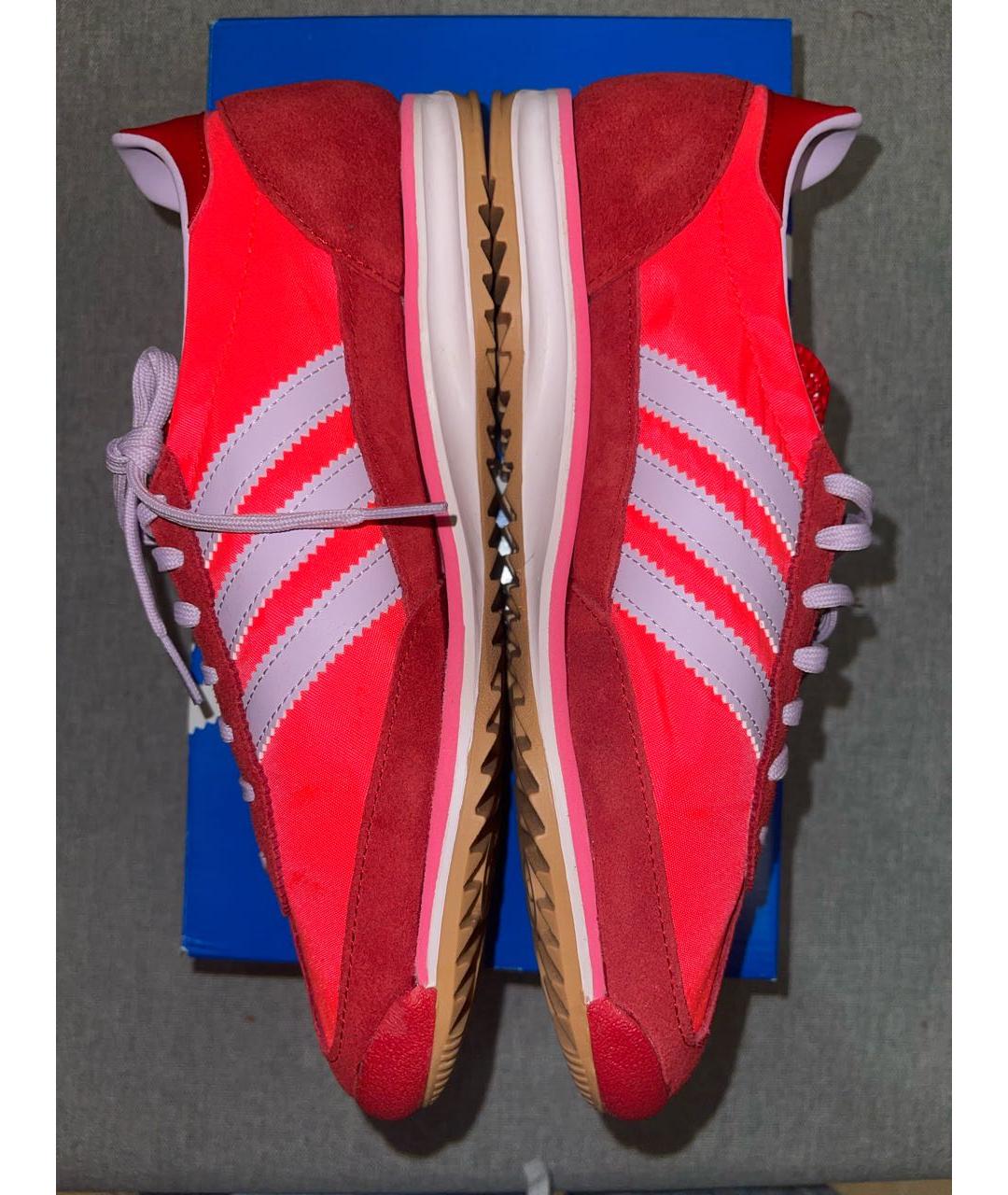 ADIDAS Красные текстильные кроссовки, фото 3