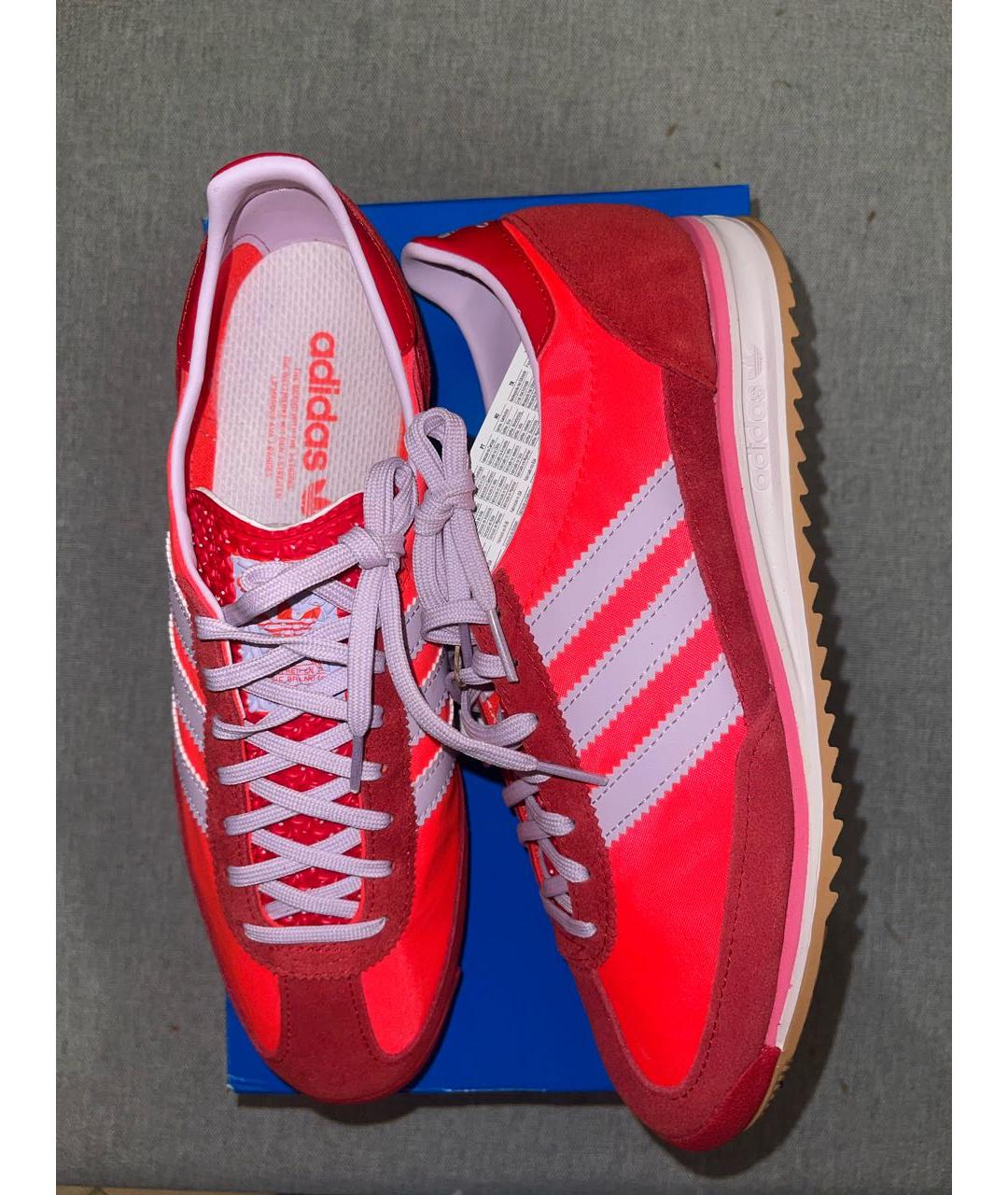 ADIDAS Красные текстильные кроссовки, фото 6