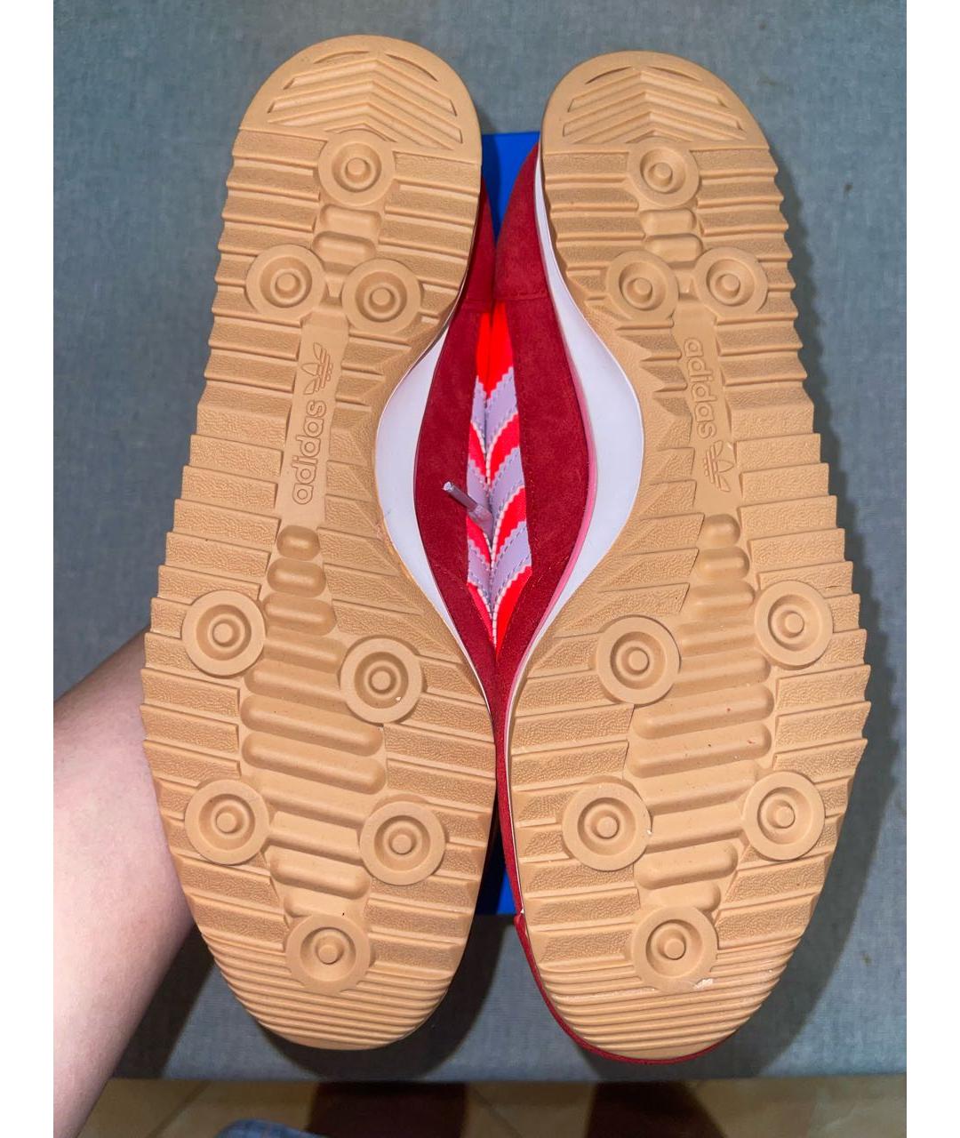 ADIDAS Красные текстильные кроссовки, фото 4