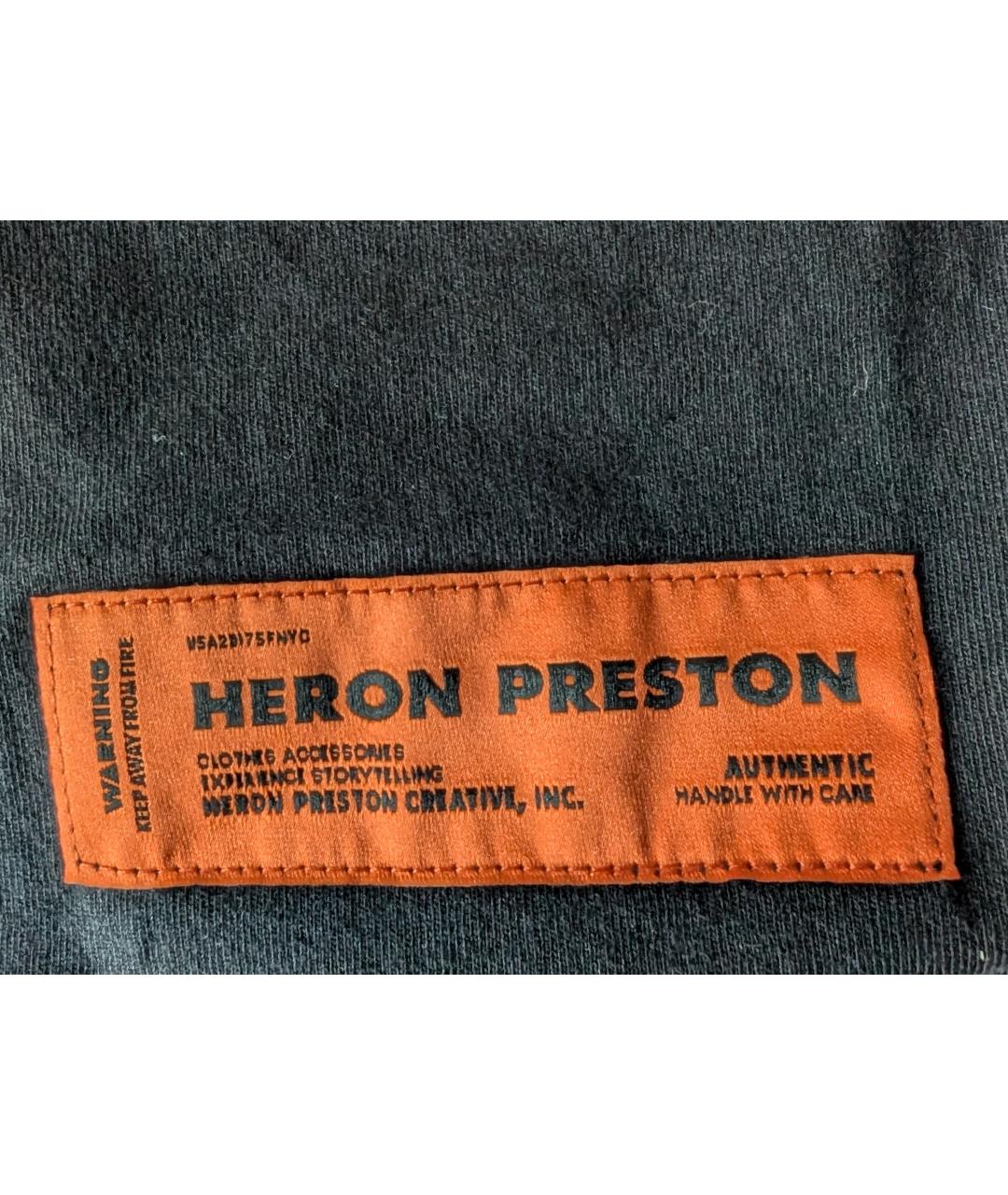 HERON PRESTON Черная хлопковая футболка, фото 7