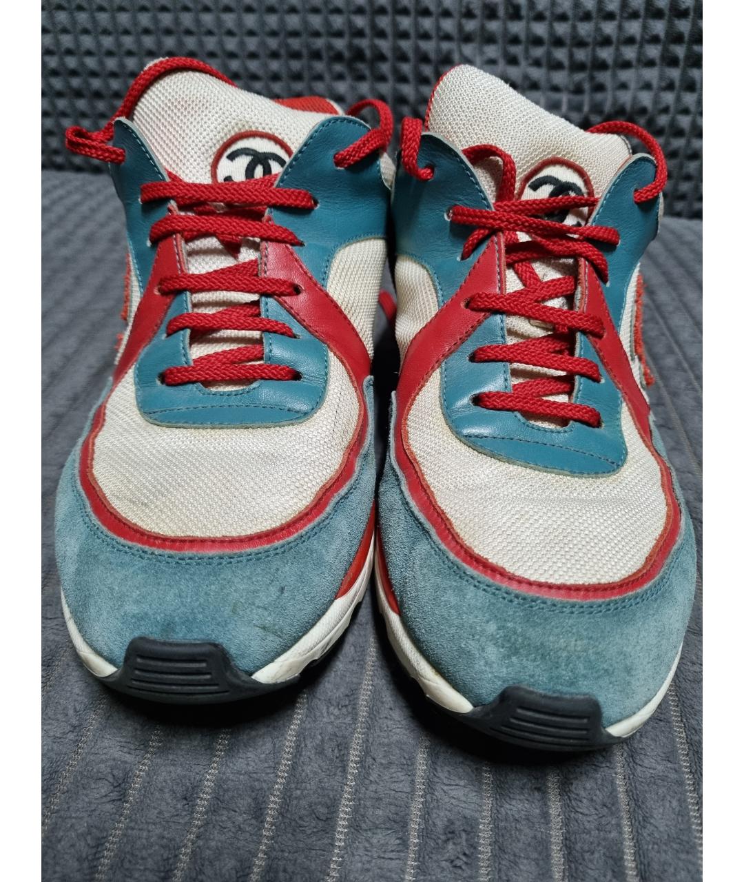 CHANEL Бирюзовые кроссовки, фото 2