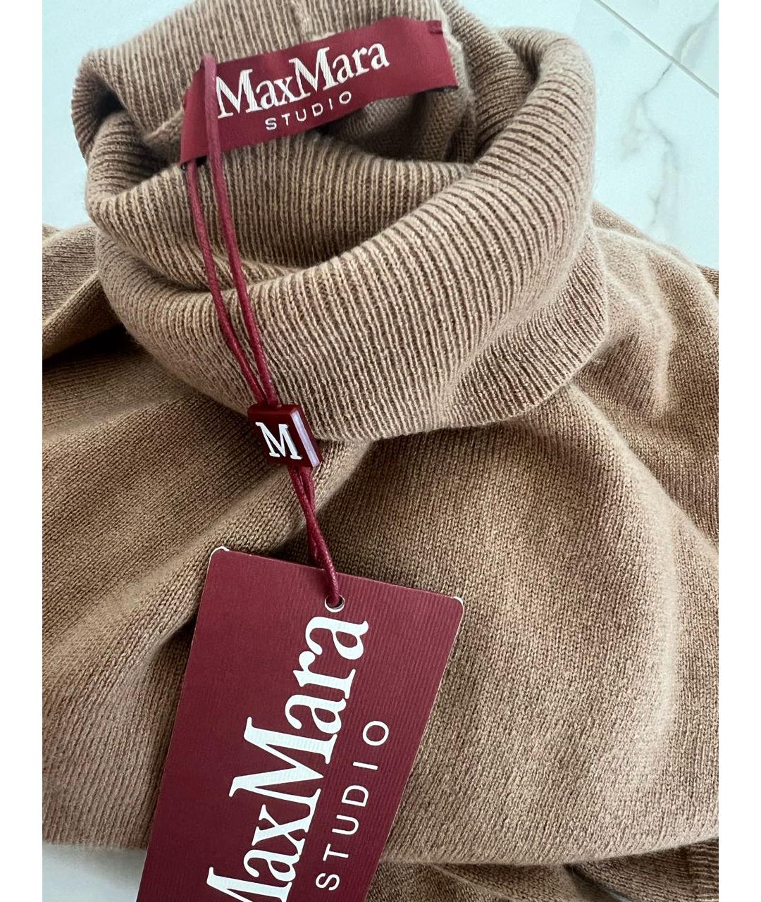 MAX MARA STUDIO Бежевый кашемировый джемпер / свитер, фото 4