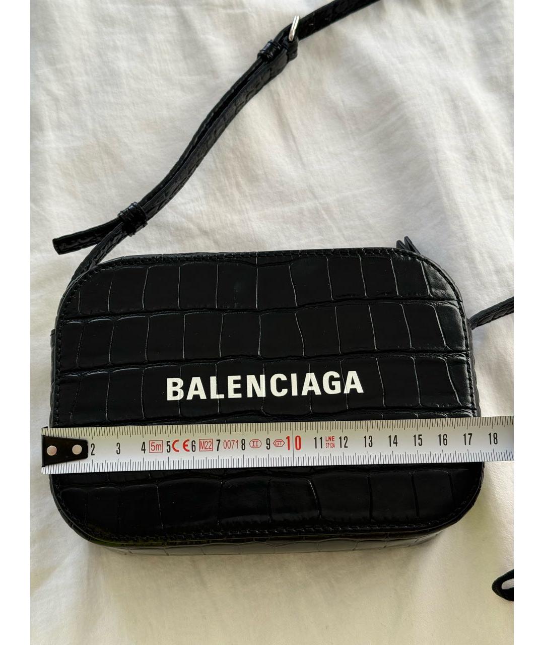 BALENCIAGA Черная сумка через плечо из лакированной кожи, фото 4