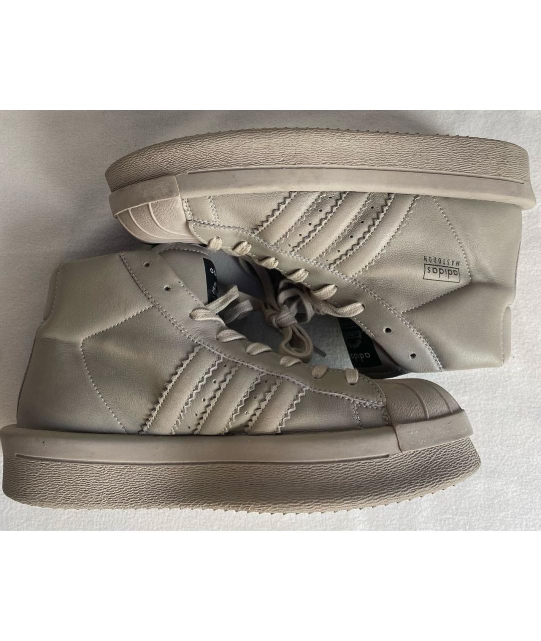 ADIDAS BY RICK OWENS Бежевые высокие кроссовки / кеды, фото 9