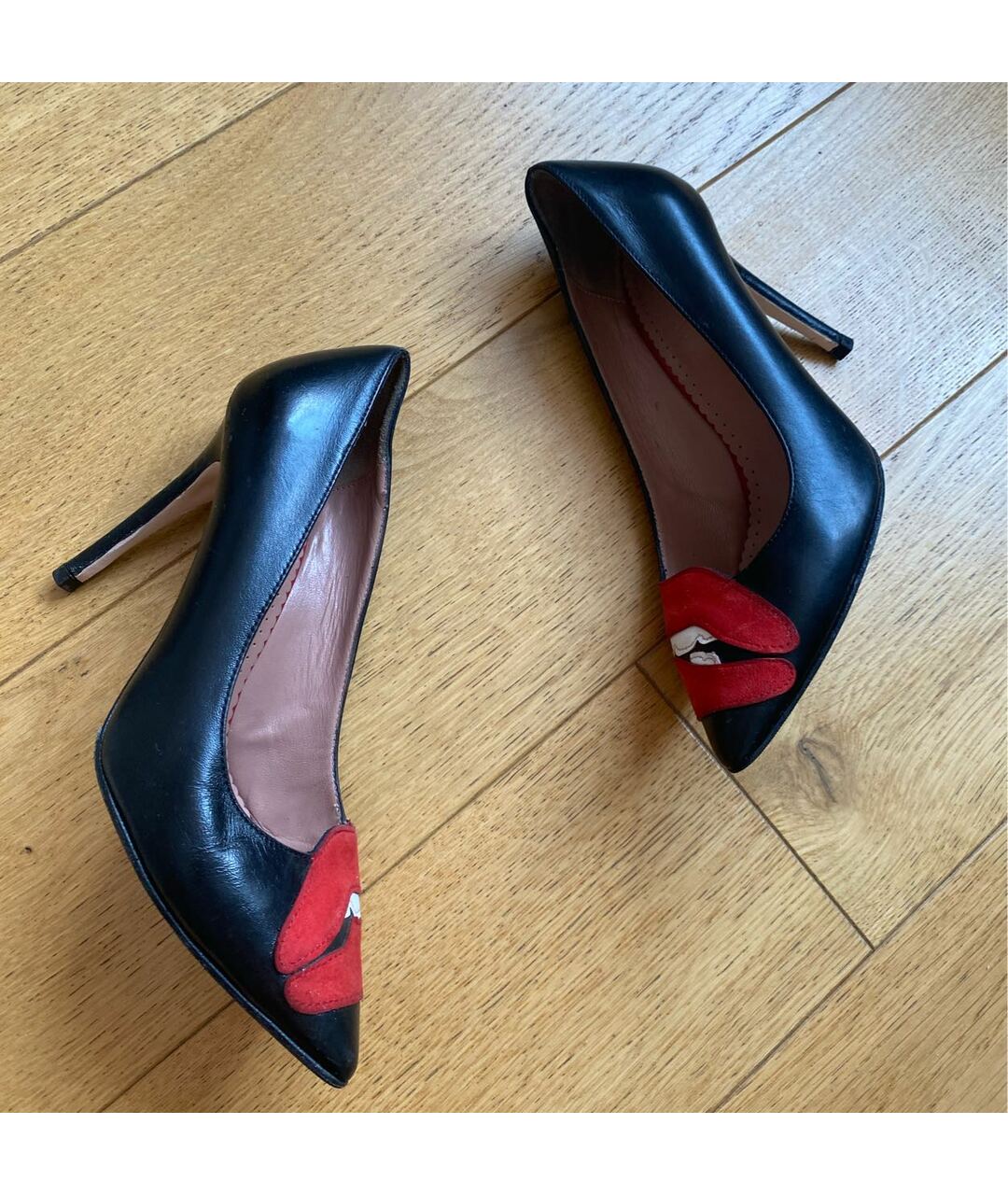 RED VALENTINO Черные кожаные туфли, фото 9