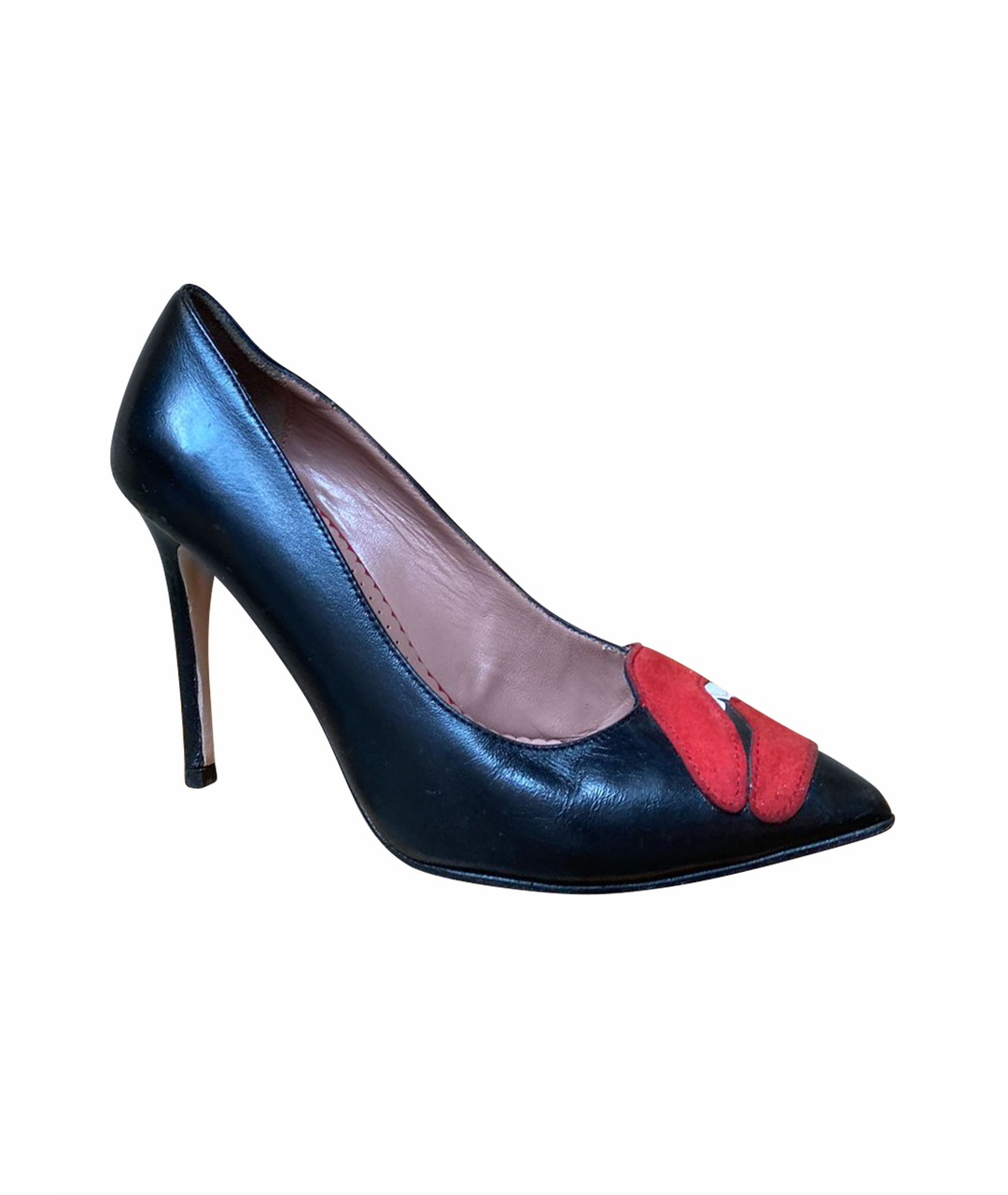 RED VALENTINO Черные кожаные туфли, фото 1