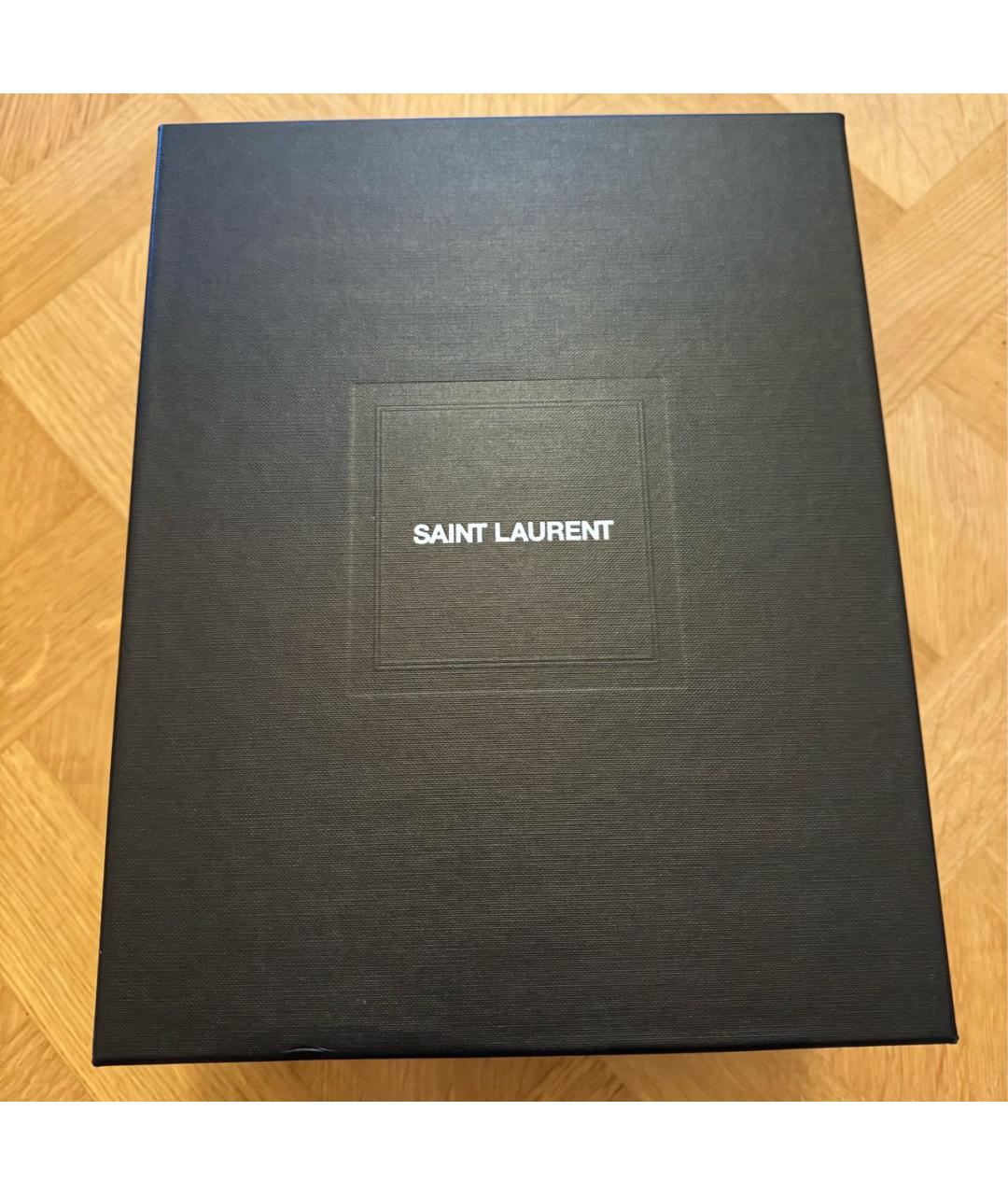 SAINT LAURENT Черная кожаная шапка, фото 5