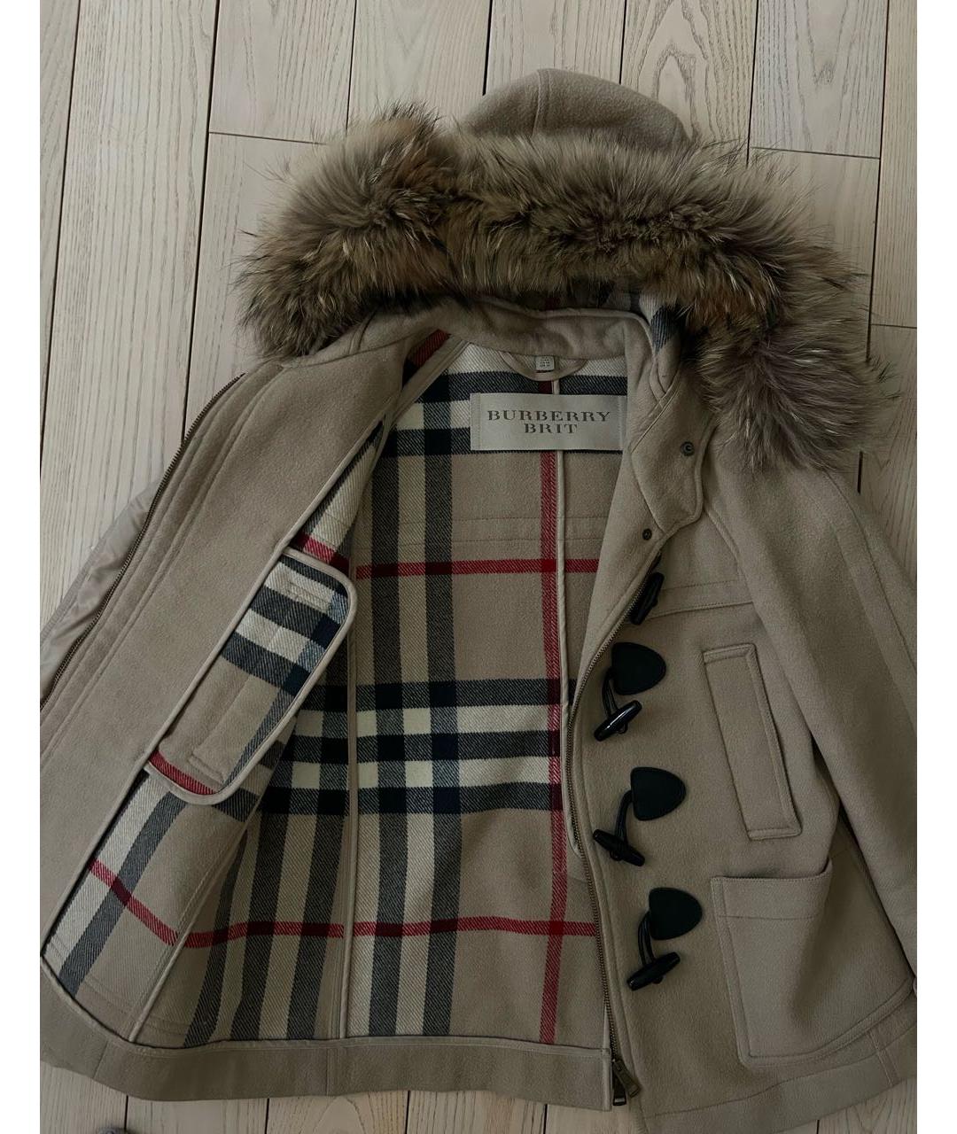 BURBERRY Бежевое пальто, фото 3