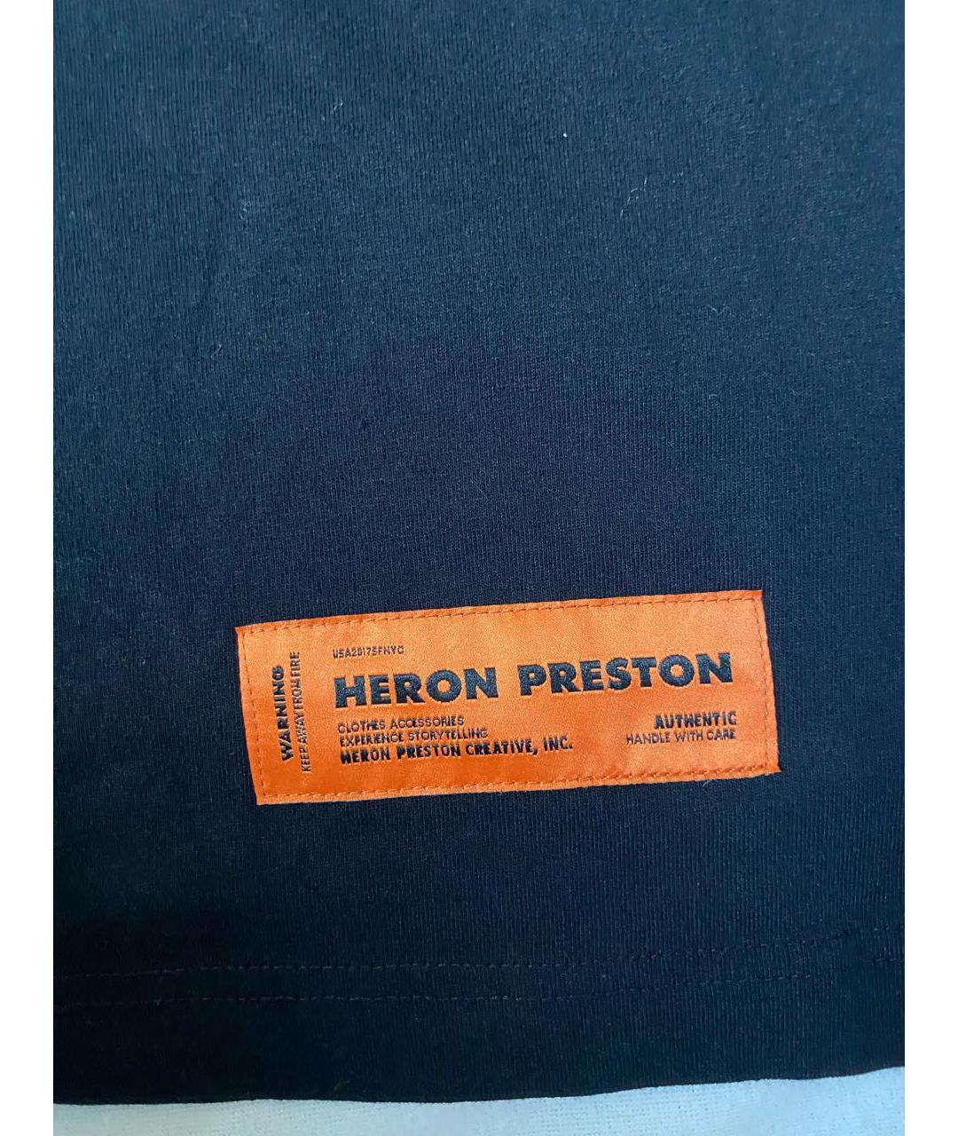 HERON PRESTON Черная хлопковая футболка, фото 7