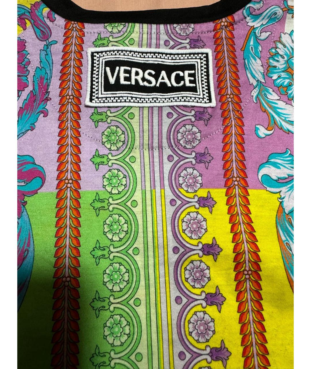 VERSACE Мульти хлопковая футболка, фото 5