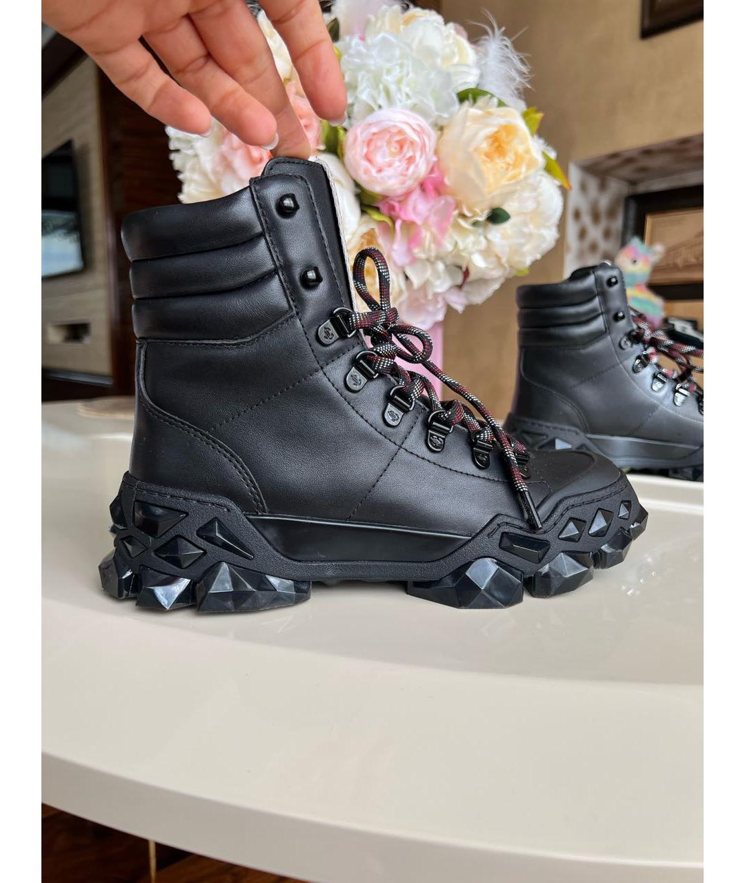 JIMMY CHOO Черные кожаные ботинки, фото 6