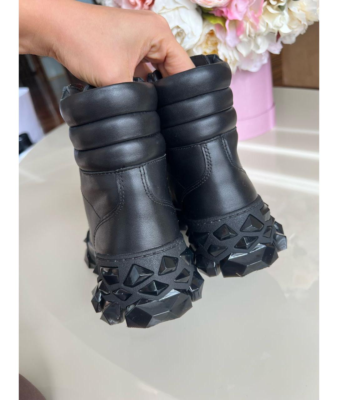 JIMMY CHOO Черные кожаные ботинки, фото 4