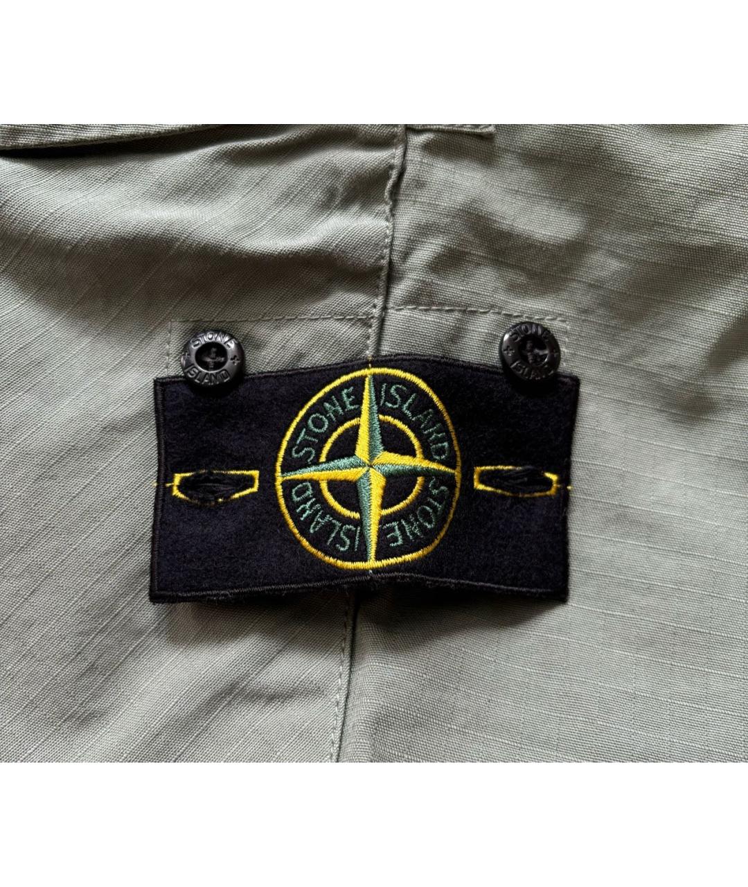 STONE ISLAND Зеленые хлопковые повседневные брюки, фото 6