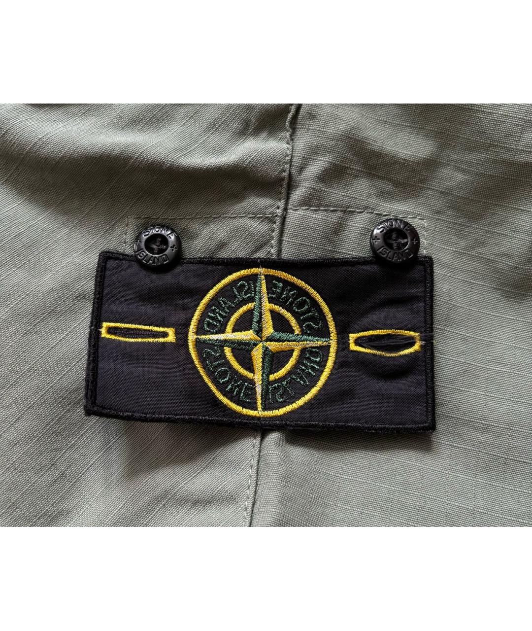 STONE ISLAND Зеленые хлопковые повседневные брюки, фото 7