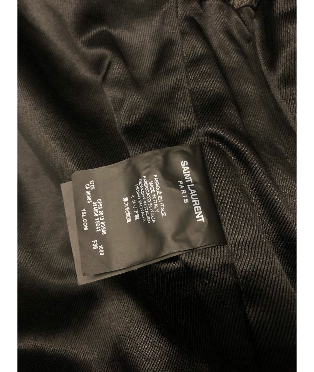 SAINT LAURENT Черный кожаный жилет, фото 7