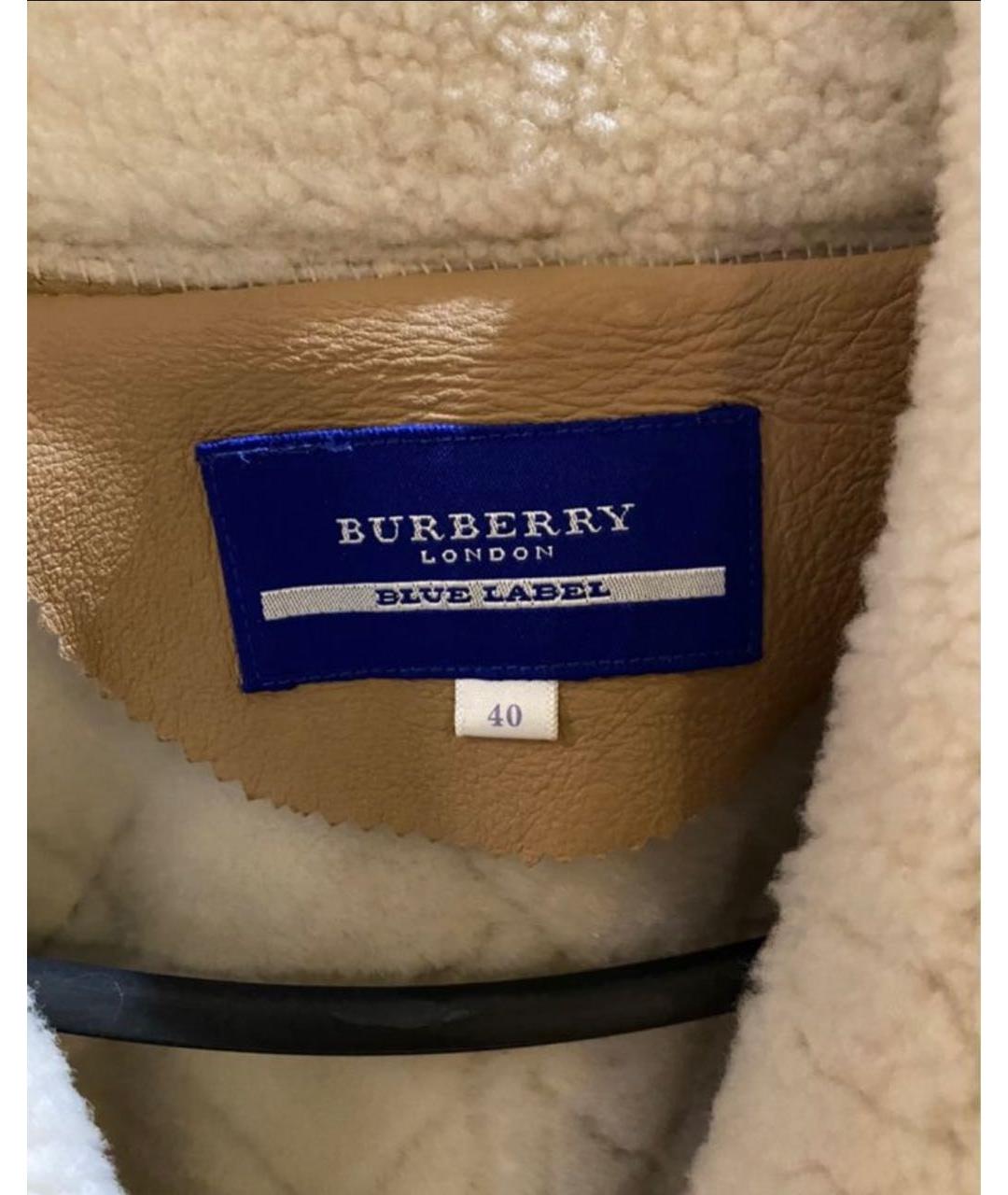 BURBERRY Коричневая кожаная дубленка, фото 3