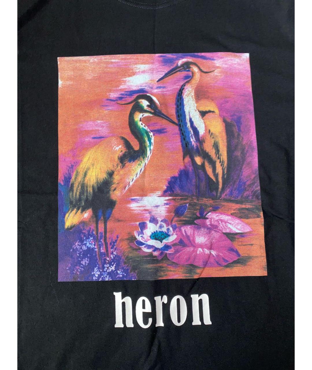 HERON PRESTON Черная хлопковая футболка, фото 4