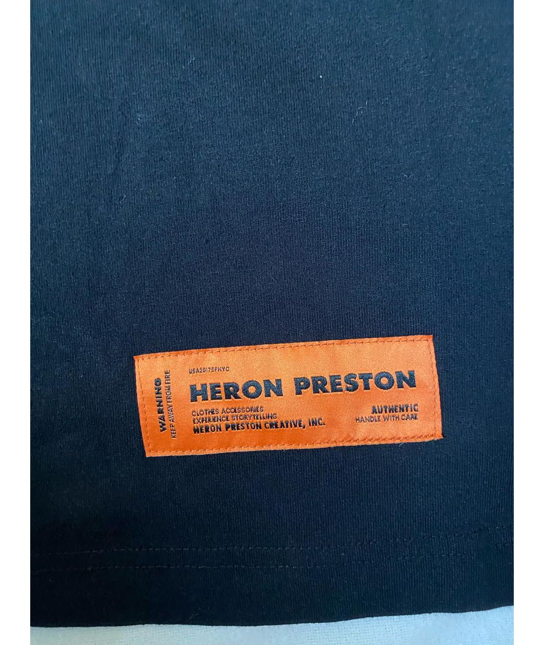 HERON PRESTON Черная хлопковая футболка, фото 5