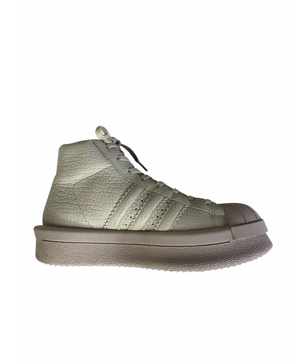 ADIDAS BY RICK OWENS Бежевые высокие кроссовки / кеды, фото 1