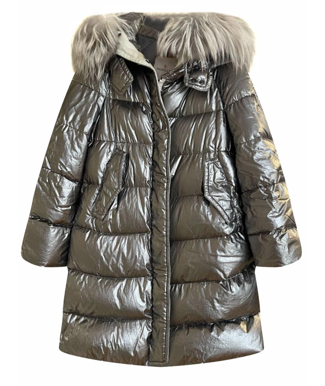 MONCLER Серебрянный пуховик, фото 1