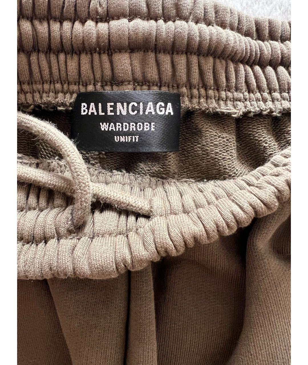 BALENCIAGA Зеленые хлопковые прямые брюки, фото 3