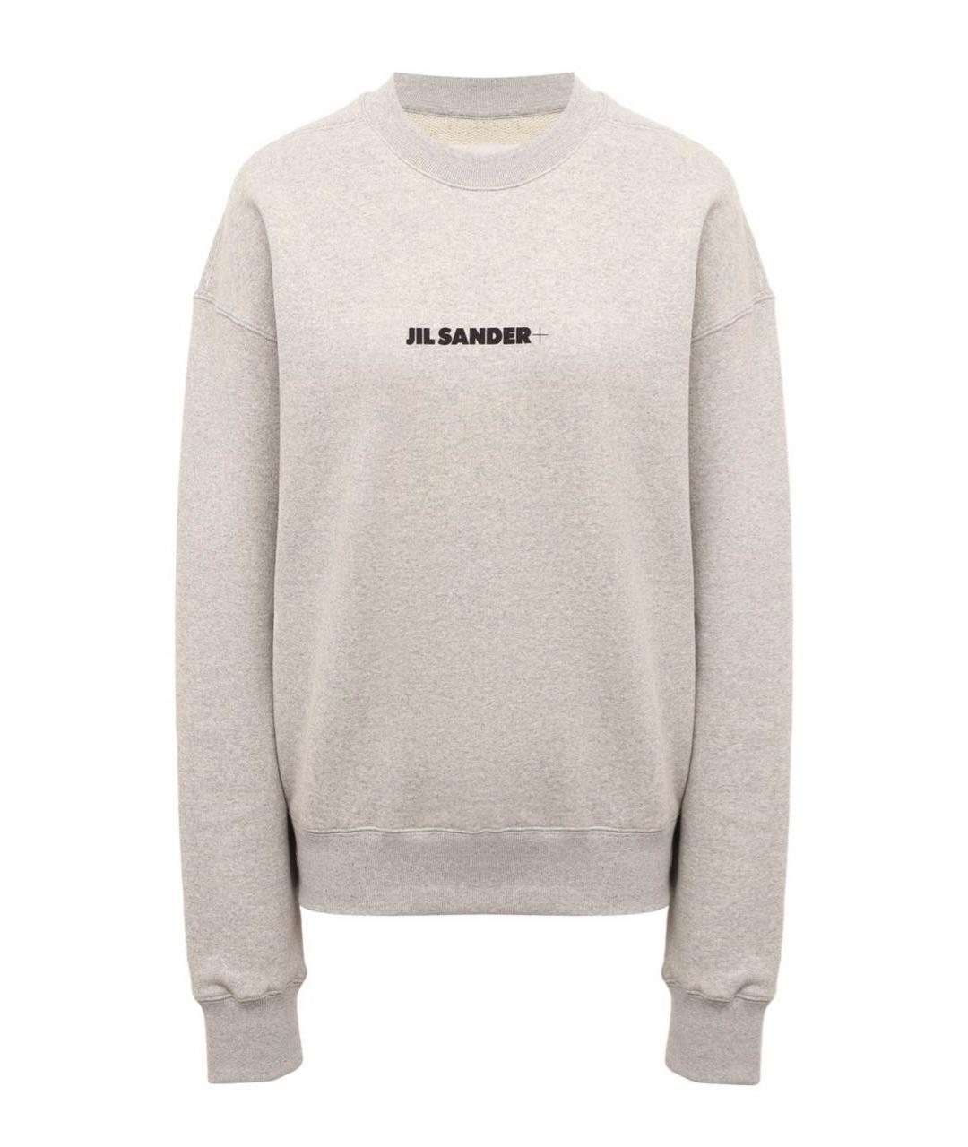JIL SANDER Серый хлопковый джемпер / свитер, фото 1
