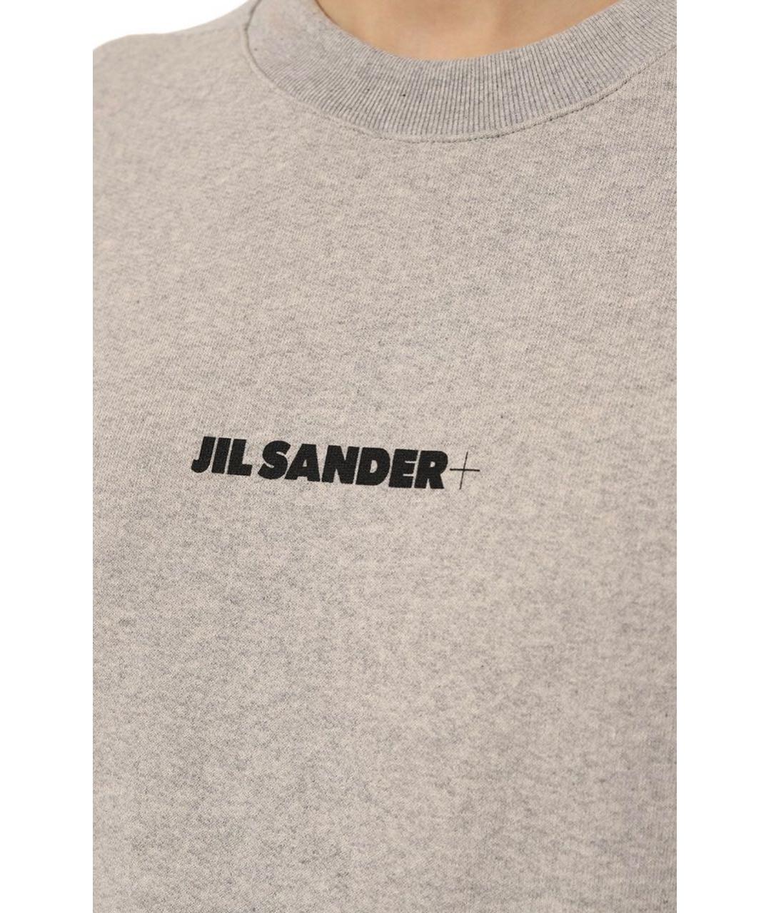 JIL SANDER Серый хлопковый джемпер / свитер, фото 4