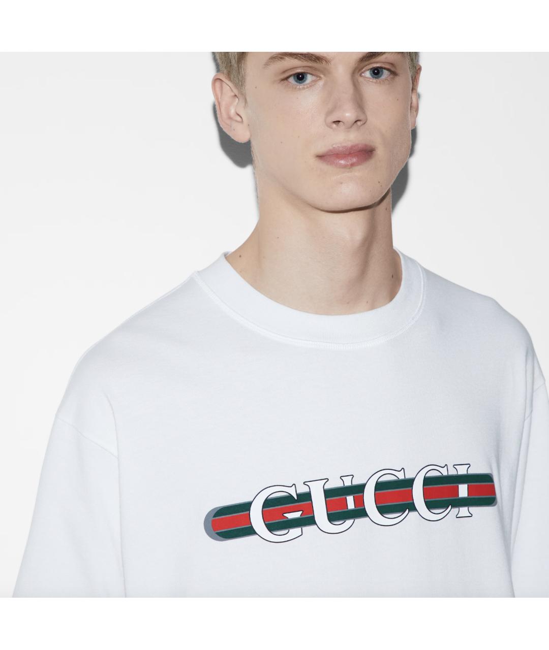 GUCCI Белая футболка, фото 4