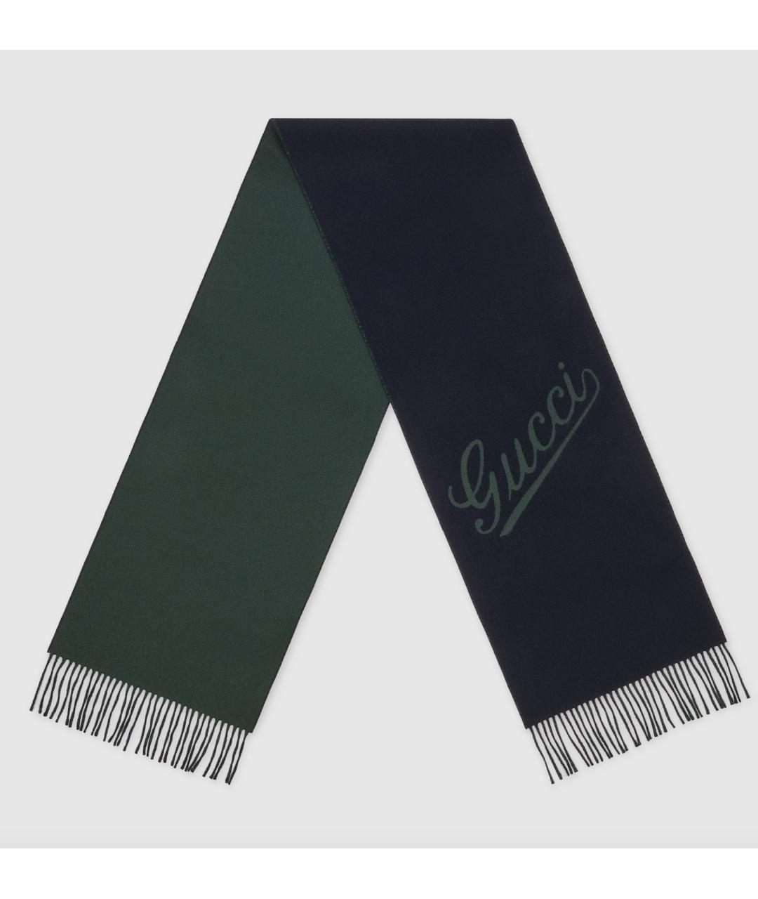 GUCCI Синий шарф, фото 4
